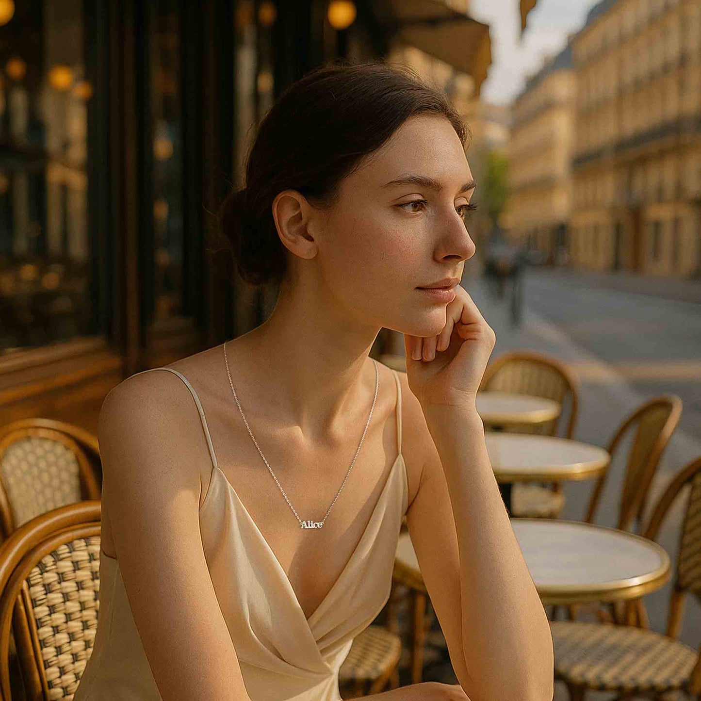 Name Necklace with Emotional Spark SN015A