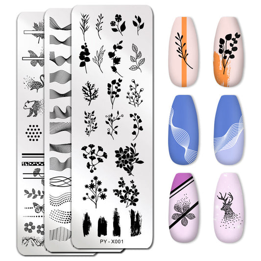 Nail Steel Printing Plate Blue Film Steel Color Printing Transfer Template