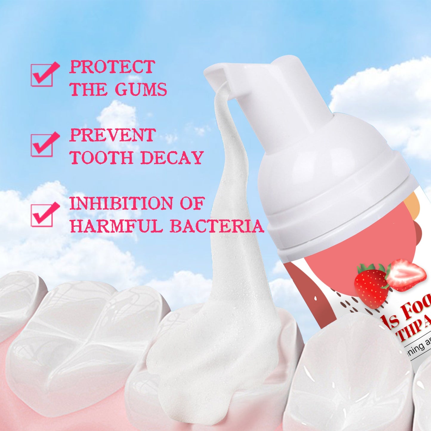 Children's Foam Tooth Cleaning Mousse Toothpaste