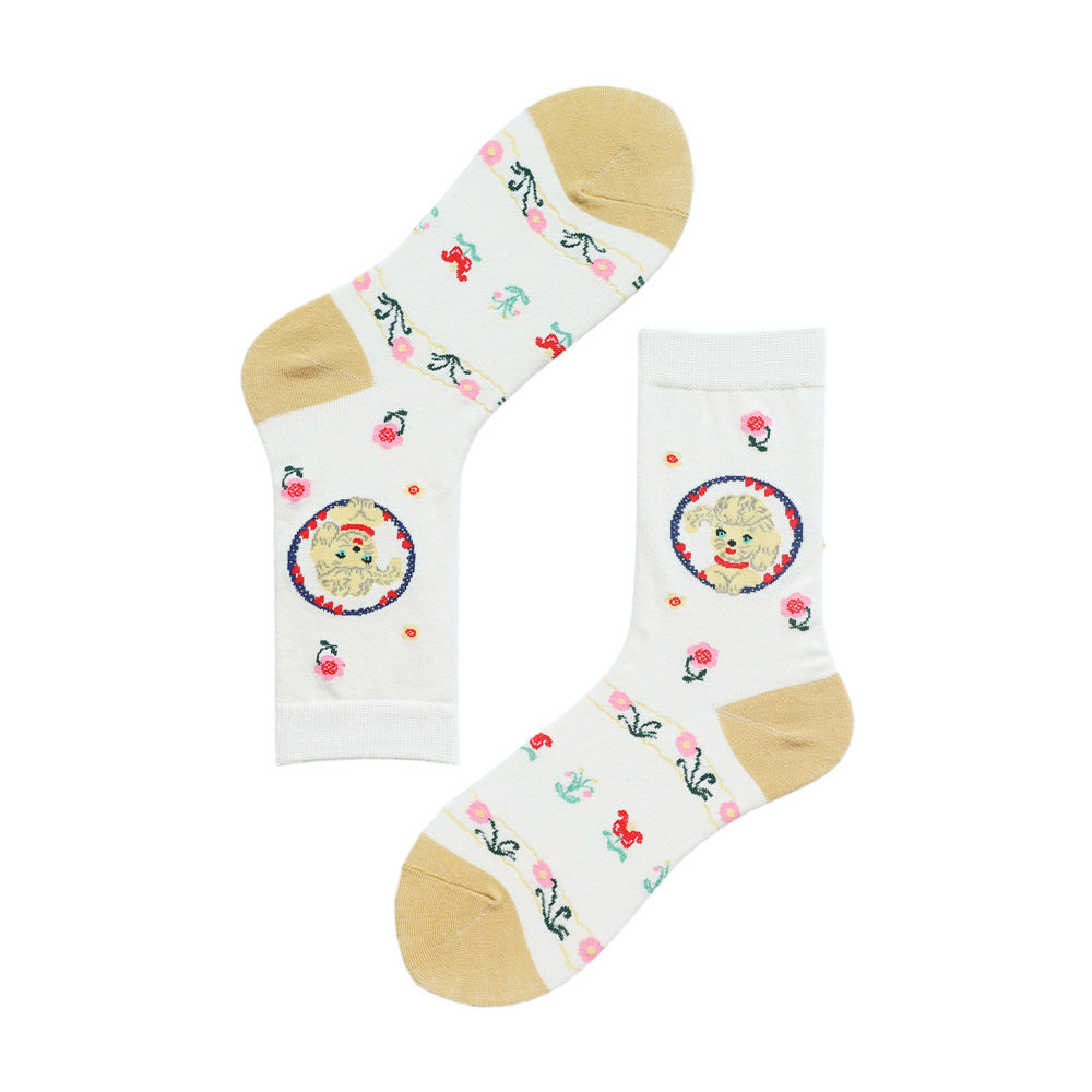 Fashion Personality Jacquard Women's Short Cotton Socks