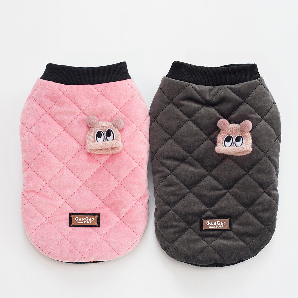 Autumn And Winter Casual Warm Plaid Jacket Small Dog