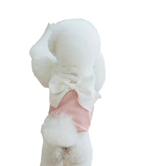 Pet Dog Summer Bow Suspenders Clothes