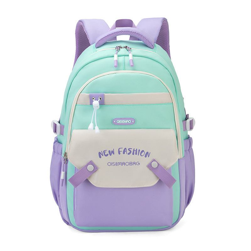 New Student Schoolbag Colorful Contrast Color Schoolbag