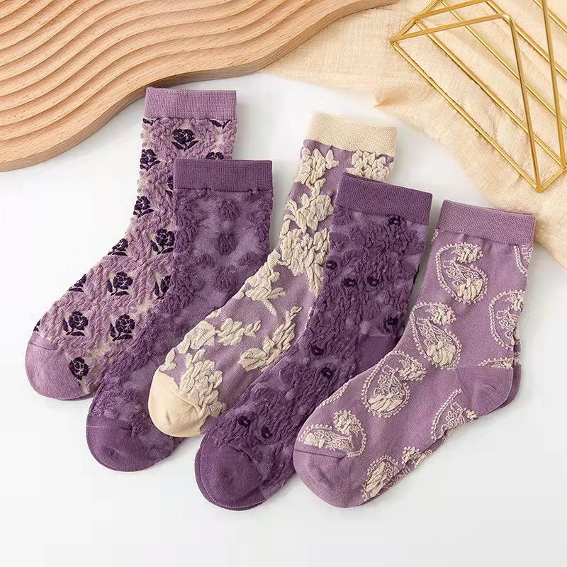 Harajuku Retro Embroidery Spring Kawaii Cute Socks
