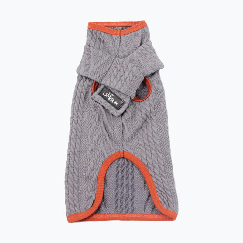 High Collar Vintage Dog Sweater Winter