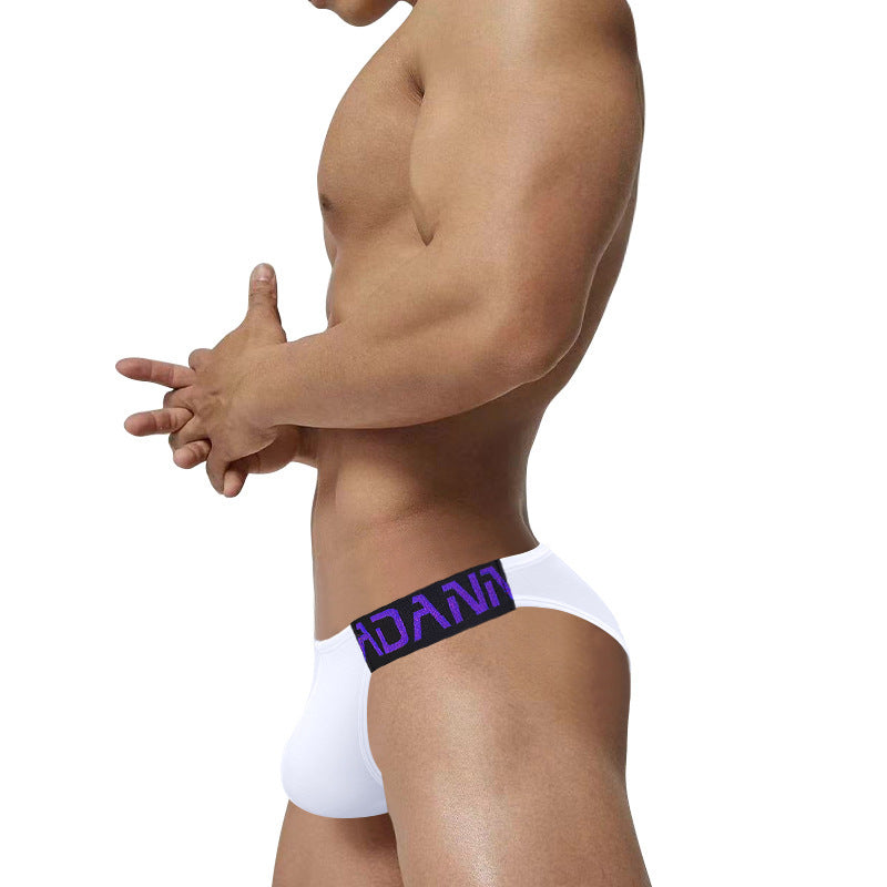 Men's Embossed Belt Low Waist Briefs Underwear