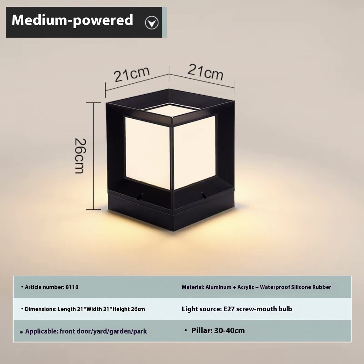 Pillar Lamp Outdoor Wall Waterproof Garden Lamp