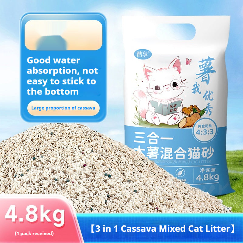 Big Bag 10kg Mixed Bitter Cassava Cat Litter Deodorant Dust-free Tofu Bentonite