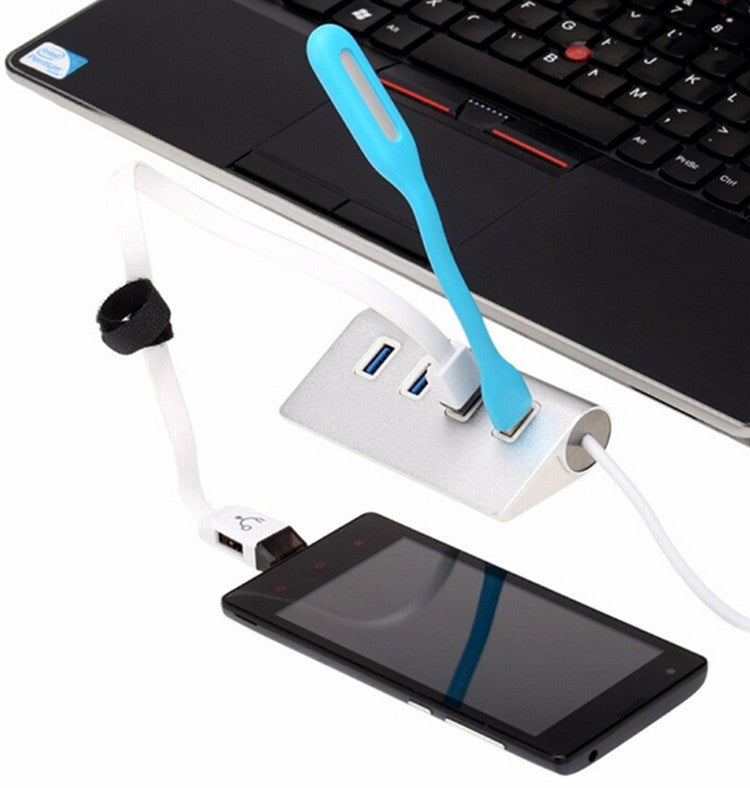 Household Portable Aluminum Alloy Four-port Hub