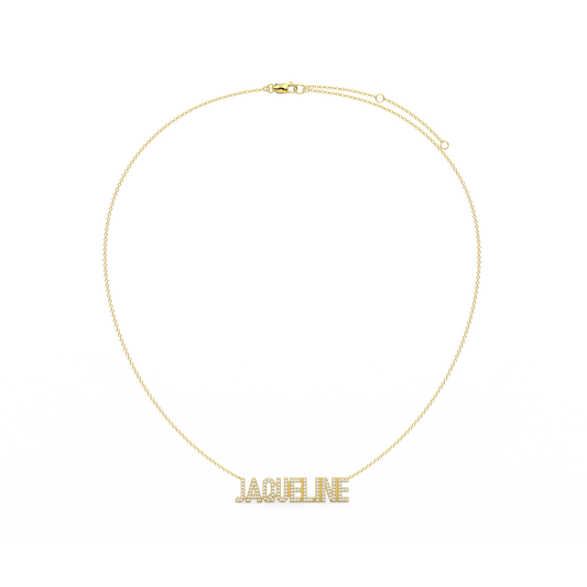 JAQUELINE Signature name necklace AW24N002GD