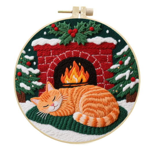 Cat Handmade Embroidery Diy Material Package