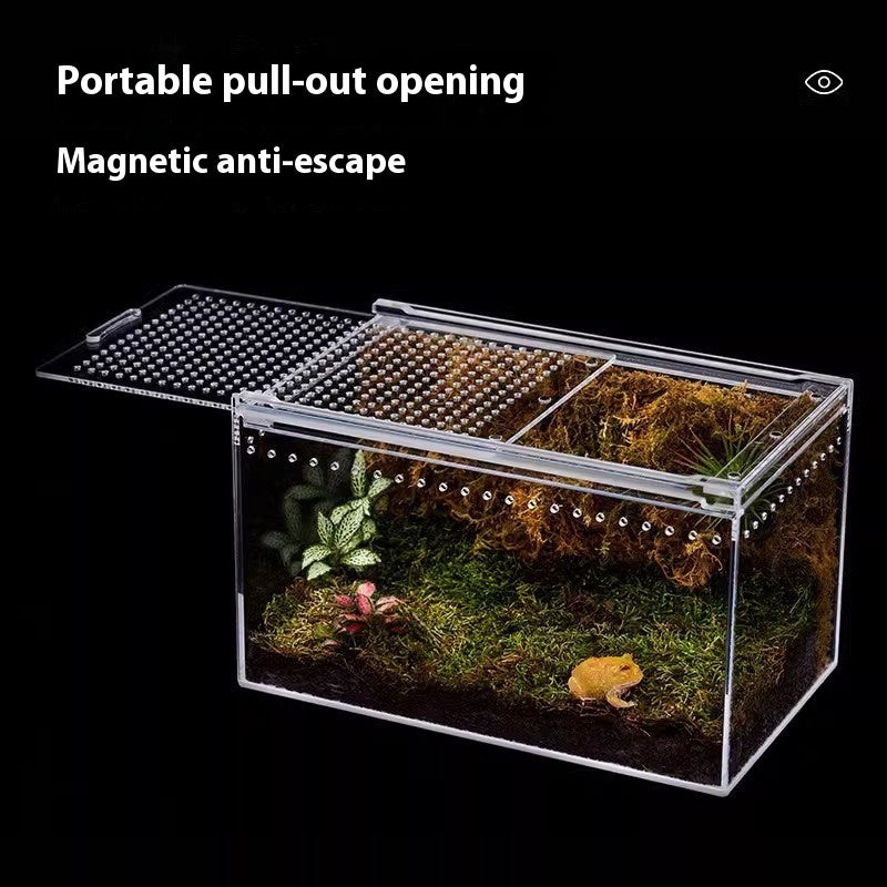 Crawler Acrylic High Permeability Feeding Box