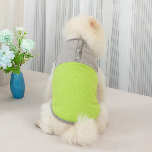 Stand Collar Placket Contrast Color Series European And American Fluffy Jacket