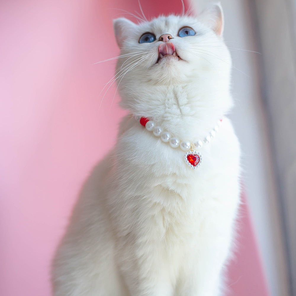 Pet Cat Beads Love Necklace