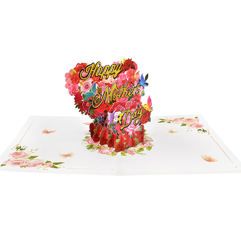 Mother's Day Greeting Card Creative 3D 3D Holiday Blessing Card