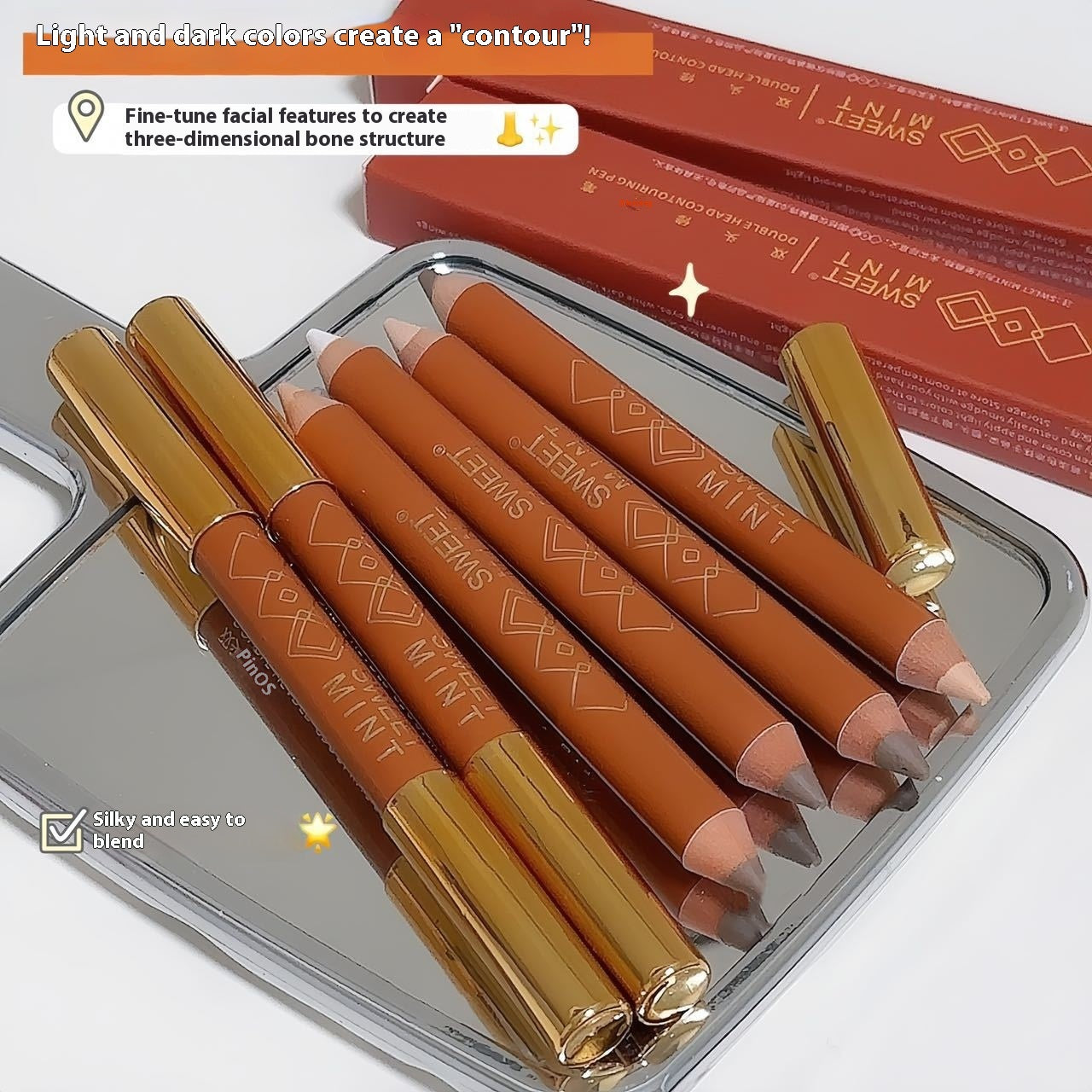 Double-headed Shading Pen Face Brightening Natural Three-dimensional