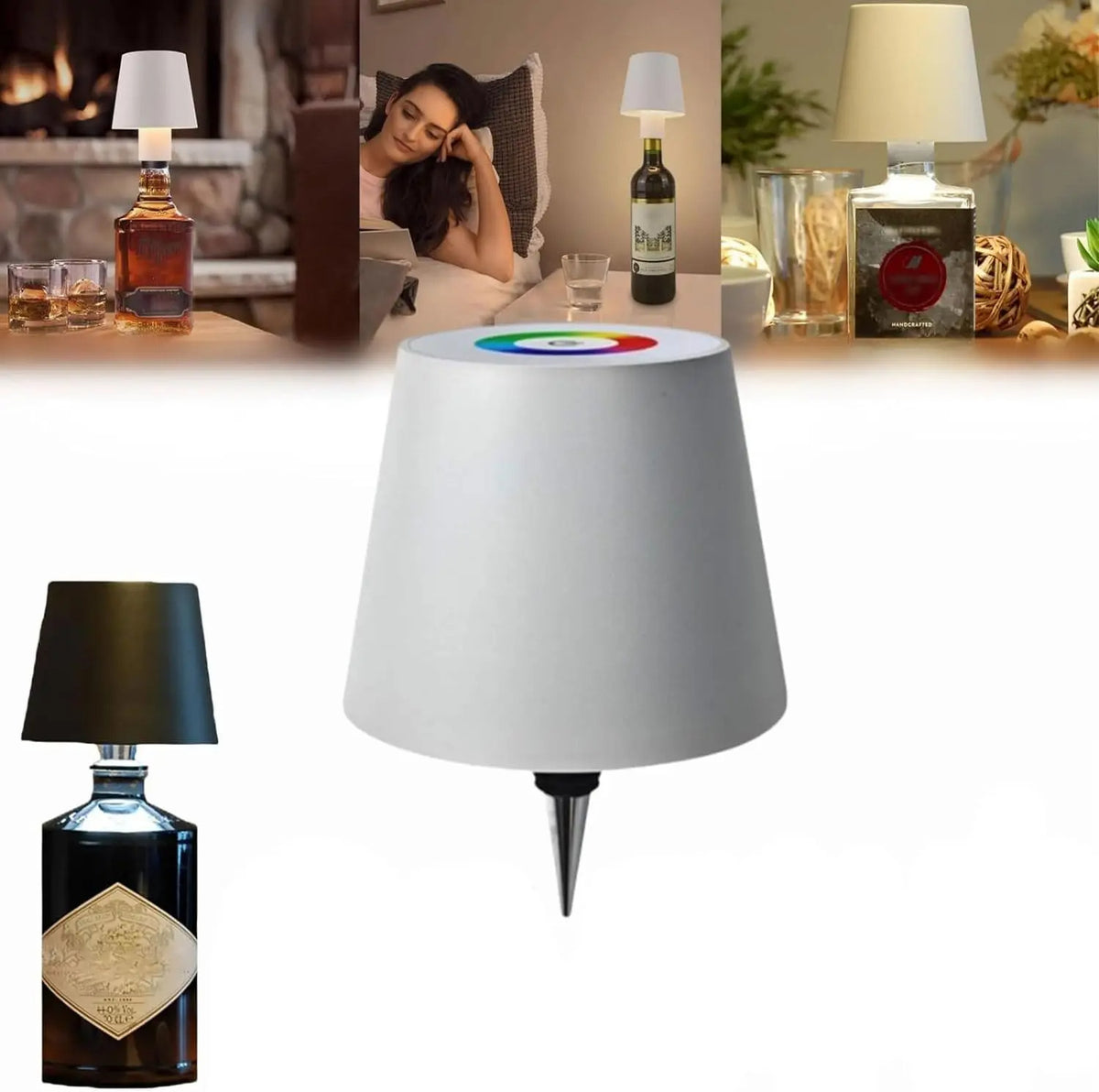 Wireless Desk Lamp LED Creative Wine Bottle Lamp Detachable Portable Charging Atmosphere Decorative Lamp