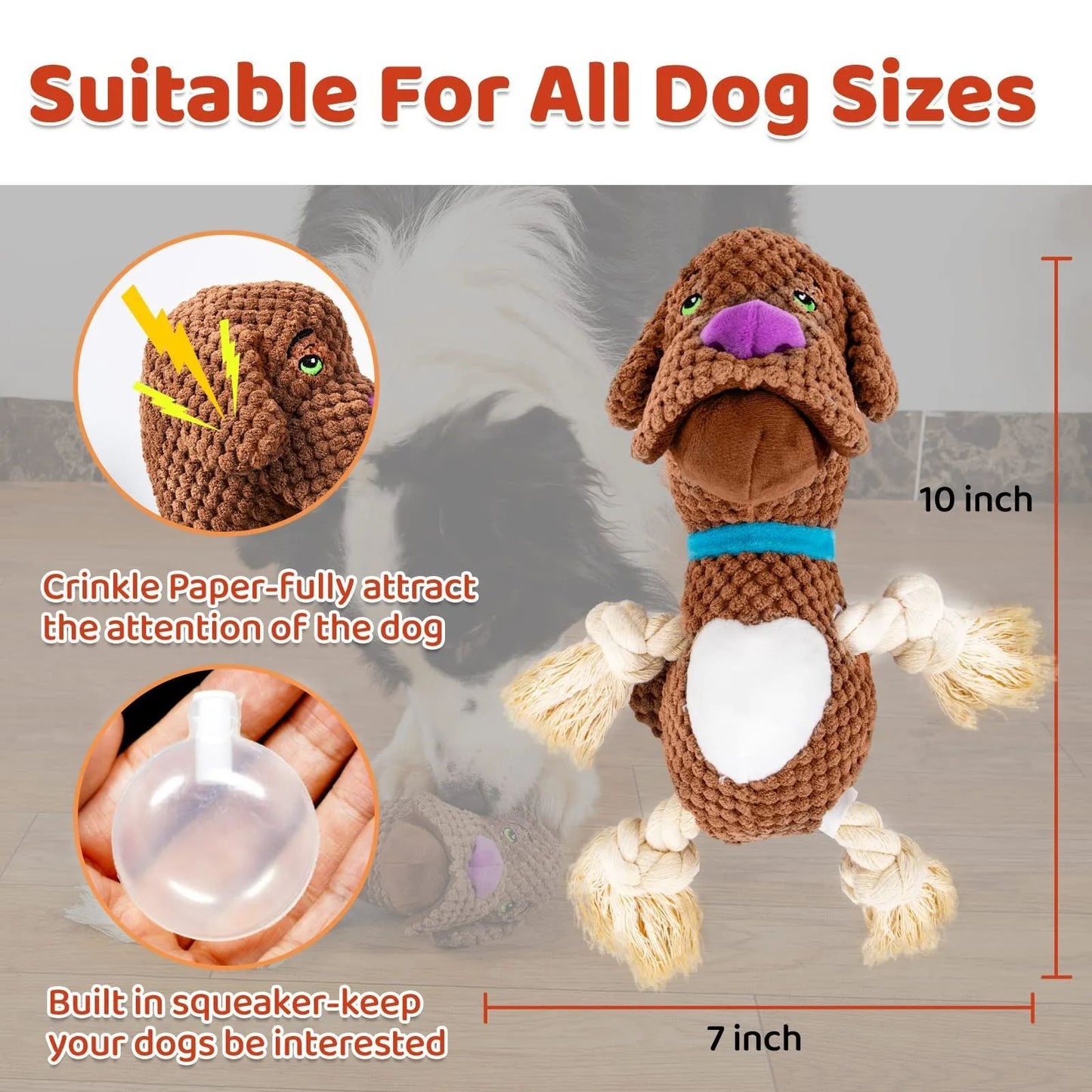 Dog Plush Shell Shape Containing Sound Paper Bb Called Bite-Resistant Molar Pet Toy Interactive Large Dog Puppy Pet Supplies