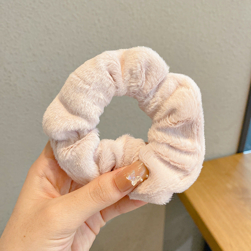 Winter Plush Pork Intestine Hair Ring