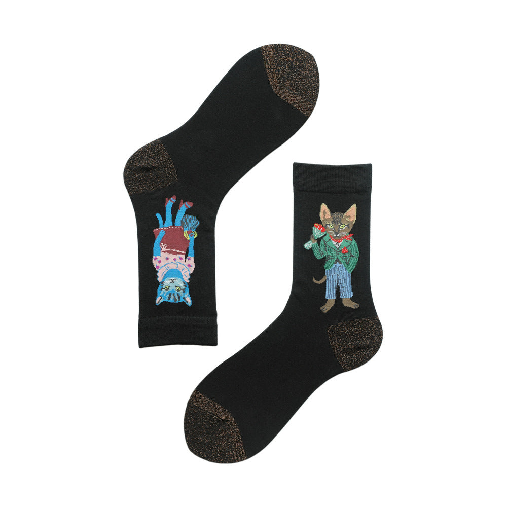 Fashion Personality Jacquard Women's Short Cotton Socks