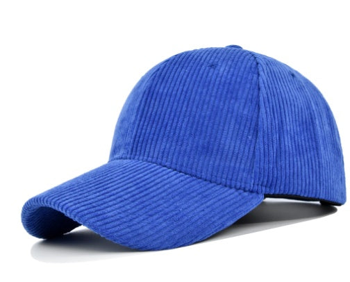 Versatile Face Small Curved Brim Corduroy Hat