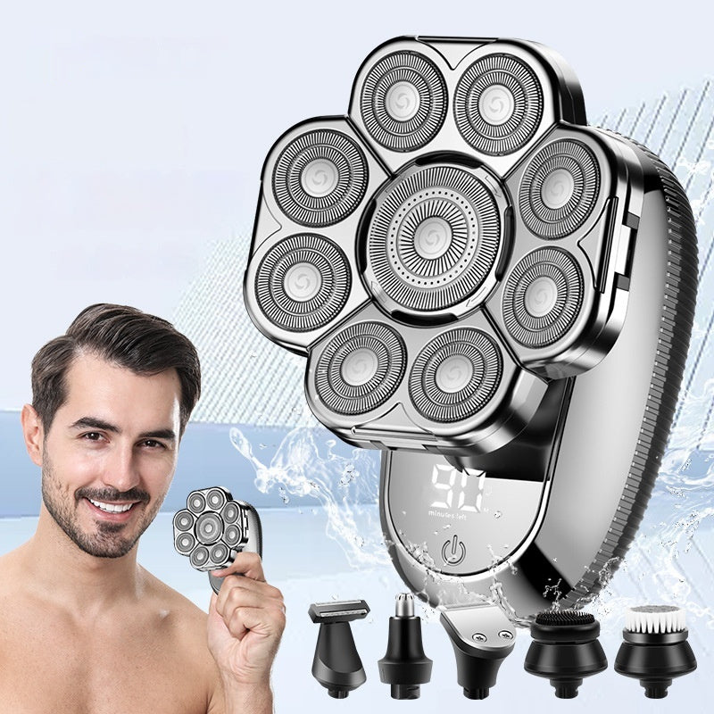 Men's Digital Display Net Multifunctional Electric Shaver