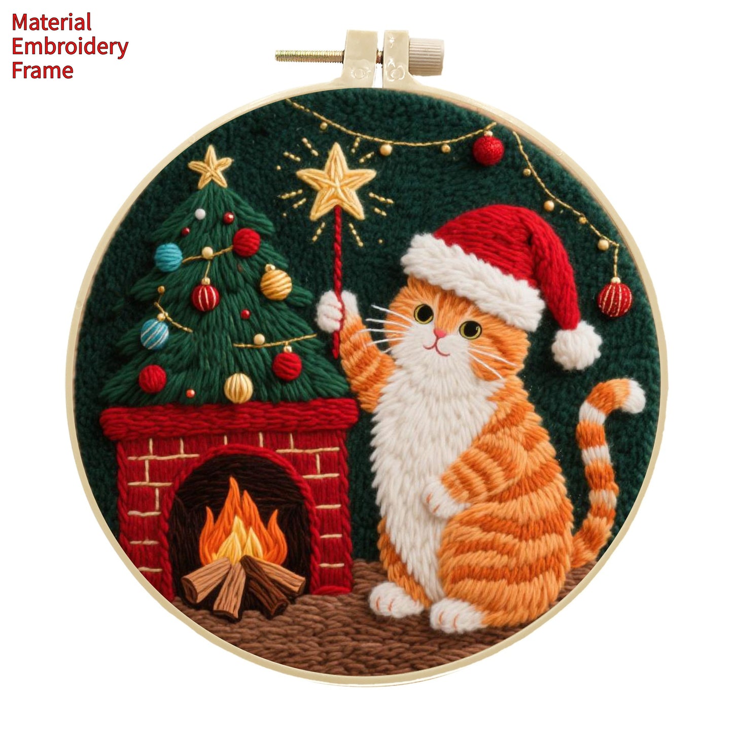Cat Handmade Embroidery Diy Material Package