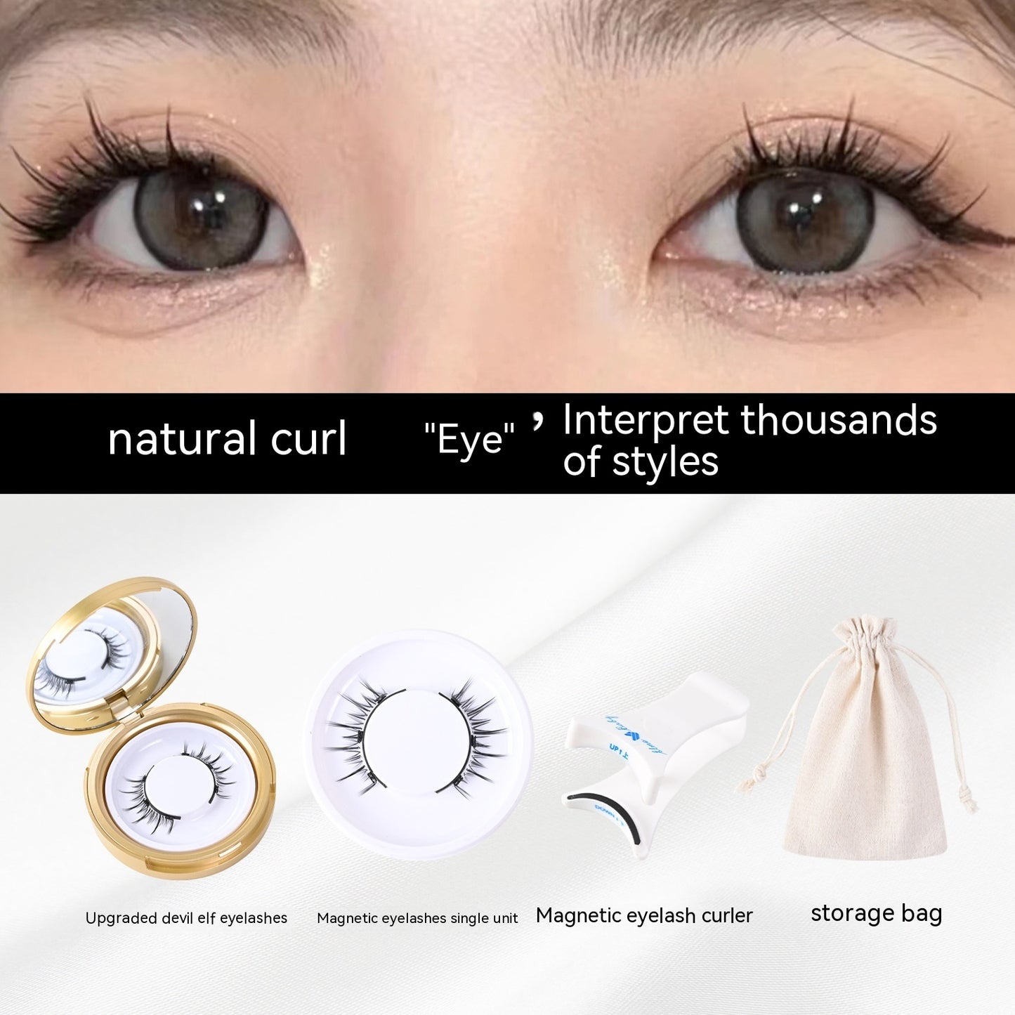 Magnetic Adhesive Free Of Little Devil False Eyelashes