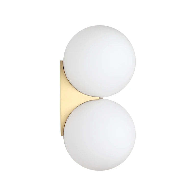 Bedroom Bedside Lamp Simple Glass Ball Wall Lamp
