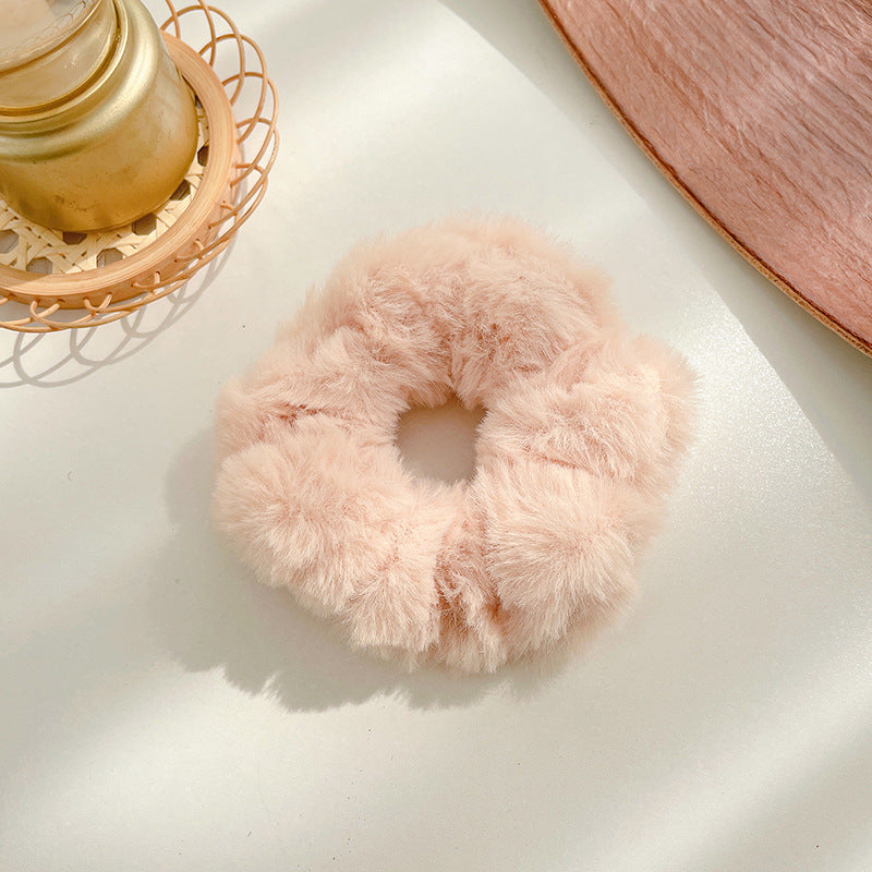 Winter Plush Pork Intestine Hair Ring