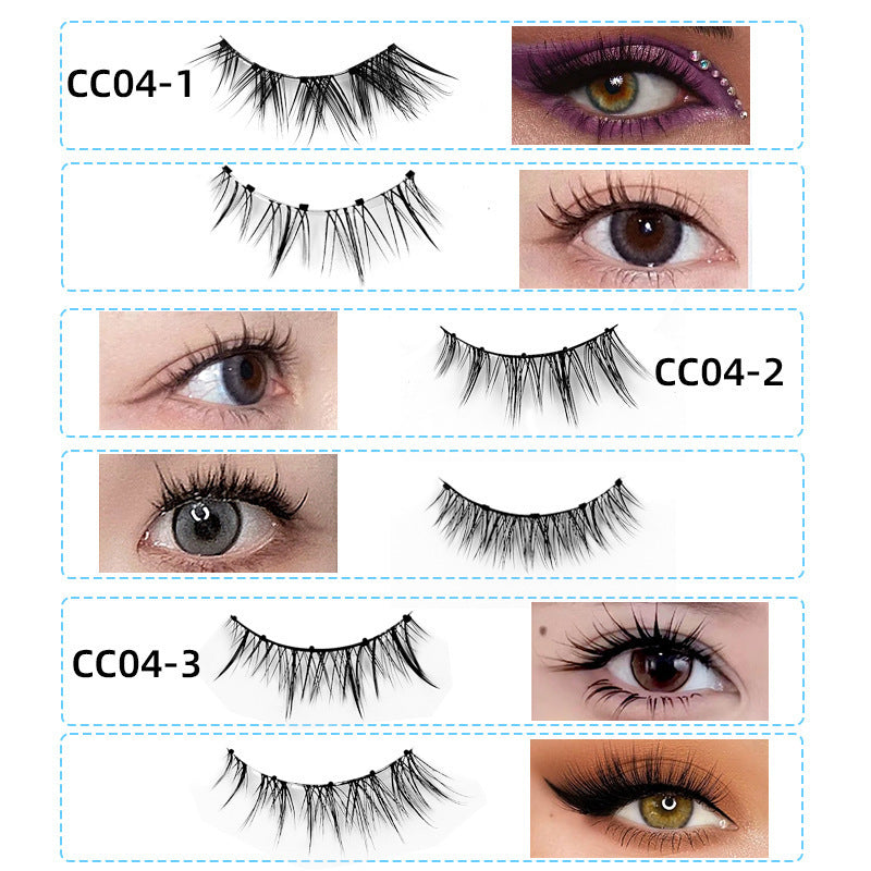 Non Adhesive Thick One Piece Magnetic Suction False Eyelashes