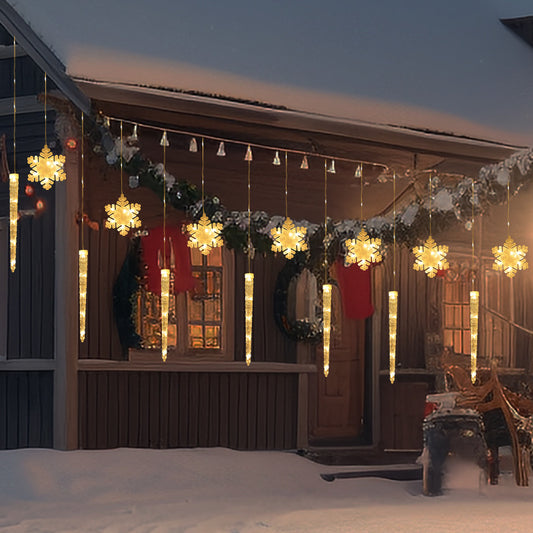 Christmas Decorative Lights Icicle Snowflake Shaped Light String
