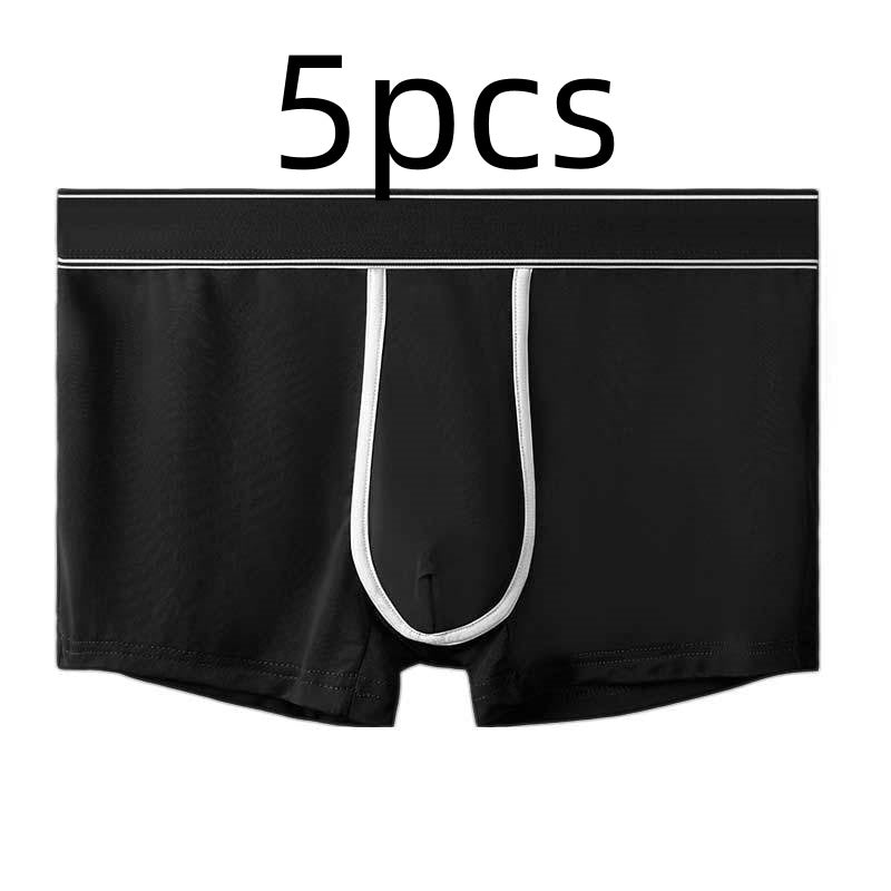 Men's Ice Silk Antibacterial Ultra Thin Sexy Transparent Boys Sports Underwear