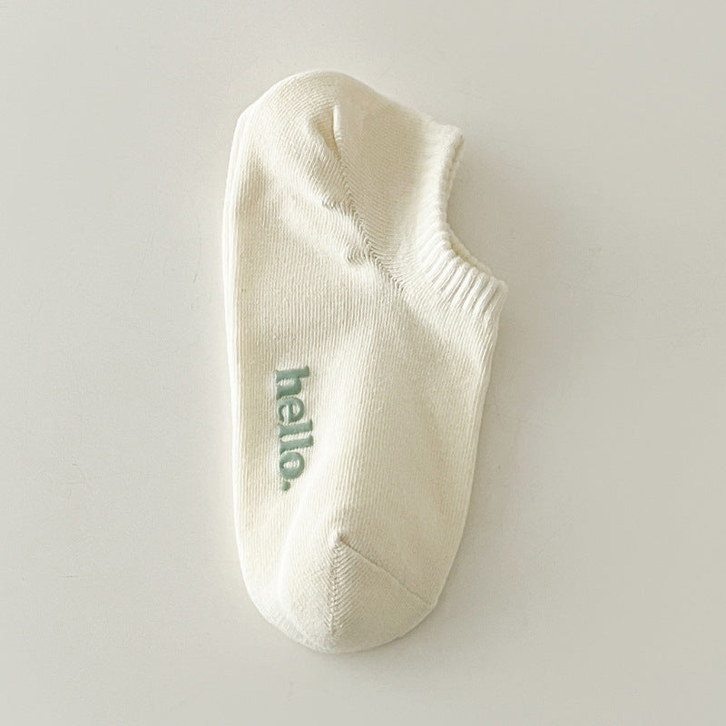 Fashion Personalized Cream Letter Women's Cotton