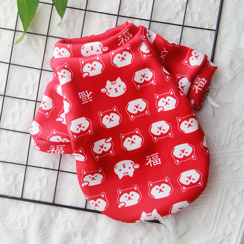 Cat Spring And Autumn Pet Autumn And Winter Clothes