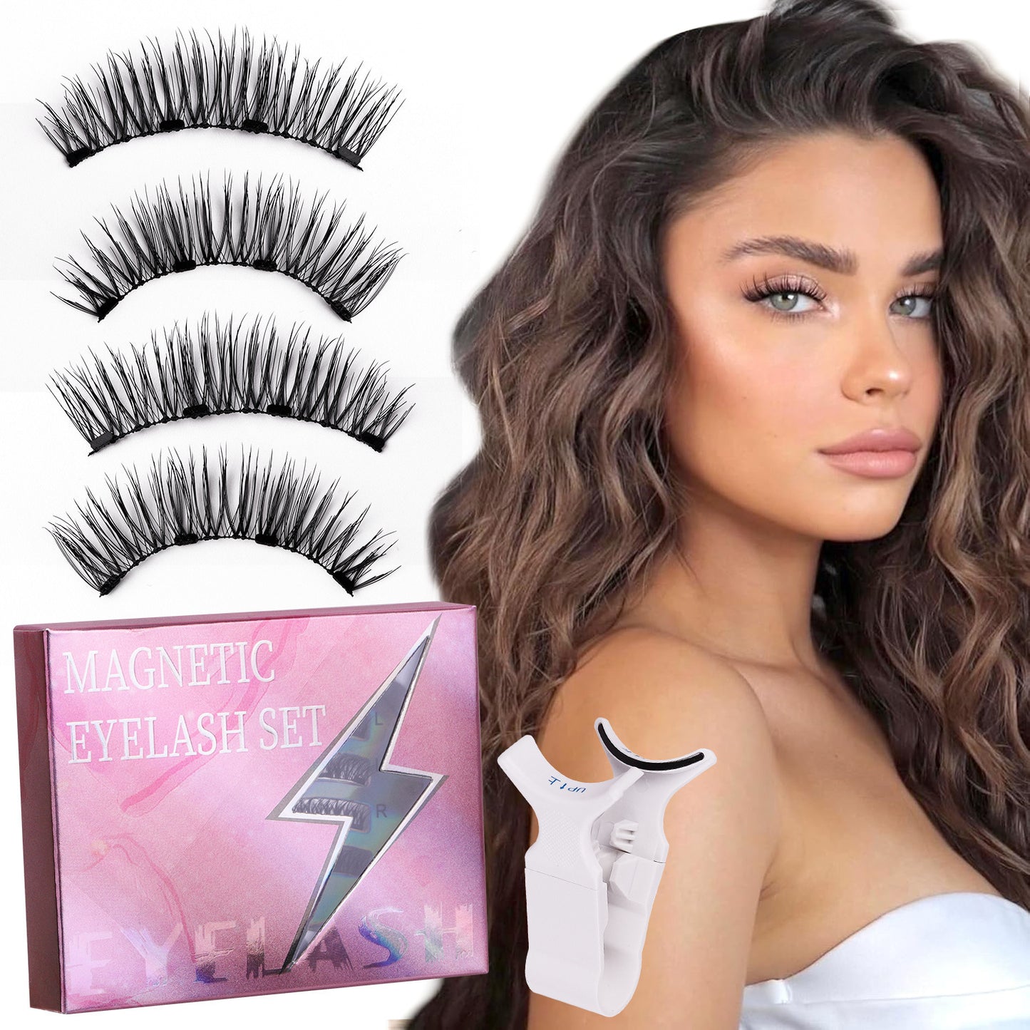 Magnetic False Eyelashes Upgraded Positioning Model Suit Thick