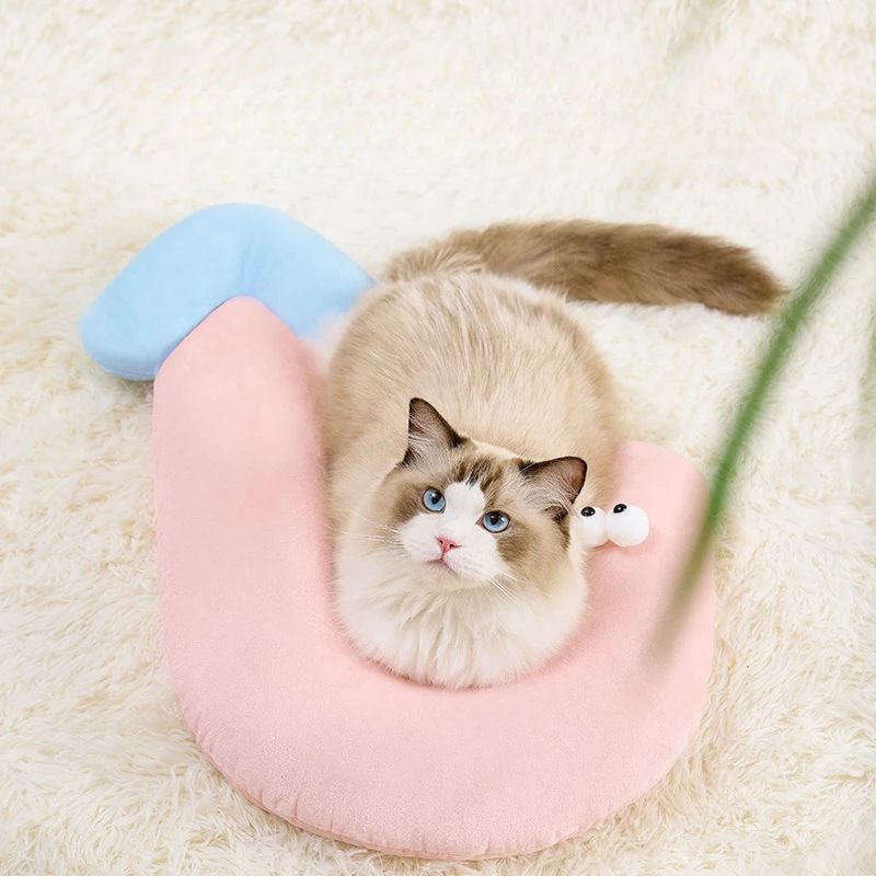 Cute Cat Eye Pillow Pet Neck Support Sleeping Pillow For All Seasons Cat And Dogs Supplies Pet Accessories Dog Kennel Cat House