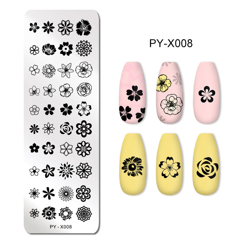 Nail Steel Printing Plate Blue Film Steel Color Printing Transfer Template
