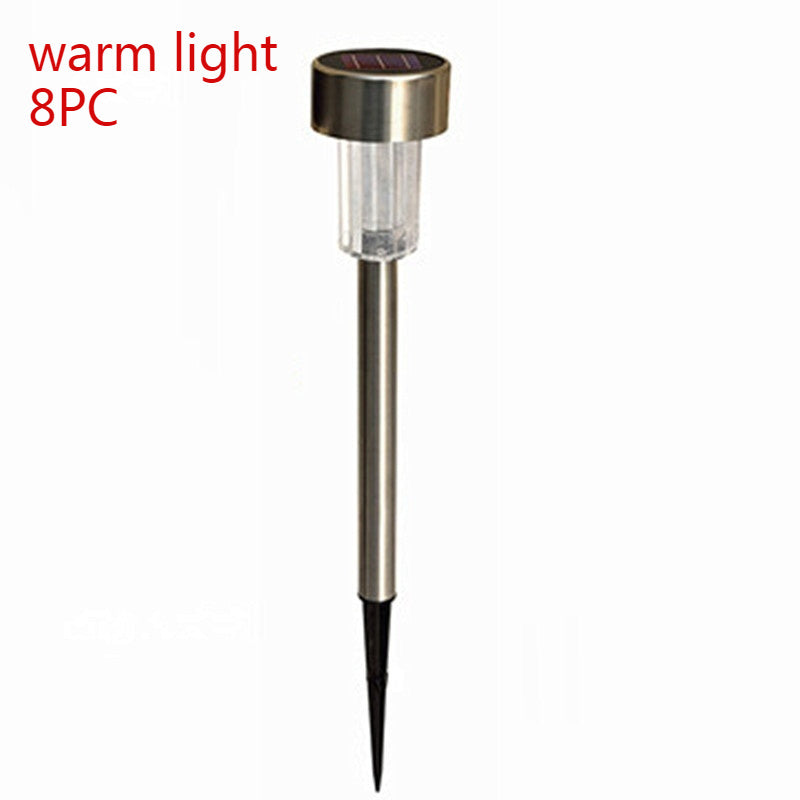 Factory wholesale stainless steel solar light lawn lamp LED garden light tube lamp foreign trade cross border explosion