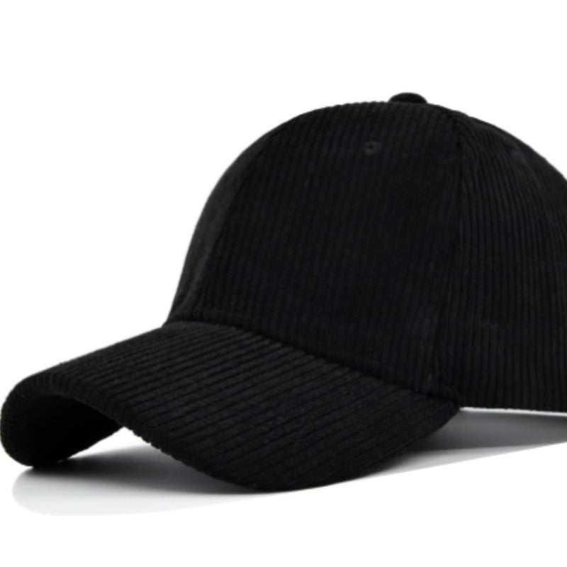Versatile Face Small Curved Brim Corduroy Hat