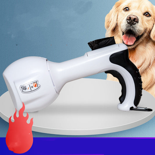 Pet Shoveling Excrement To Pick Up The Toilet