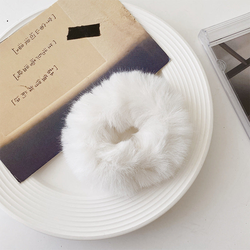 Winter Plush Pork Intestine Hair Ring