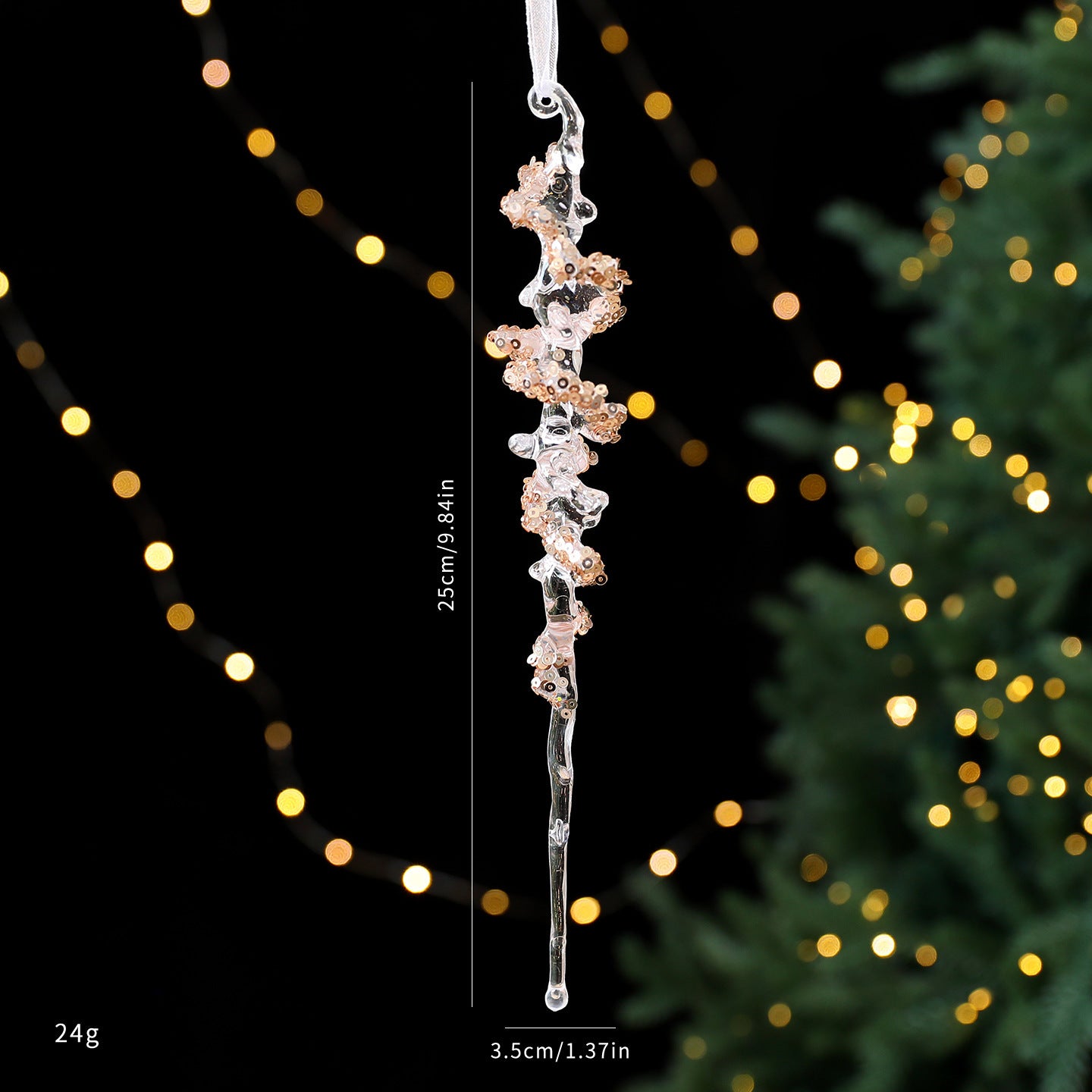 Christmas Decorations Sequined Acrylic Pendant