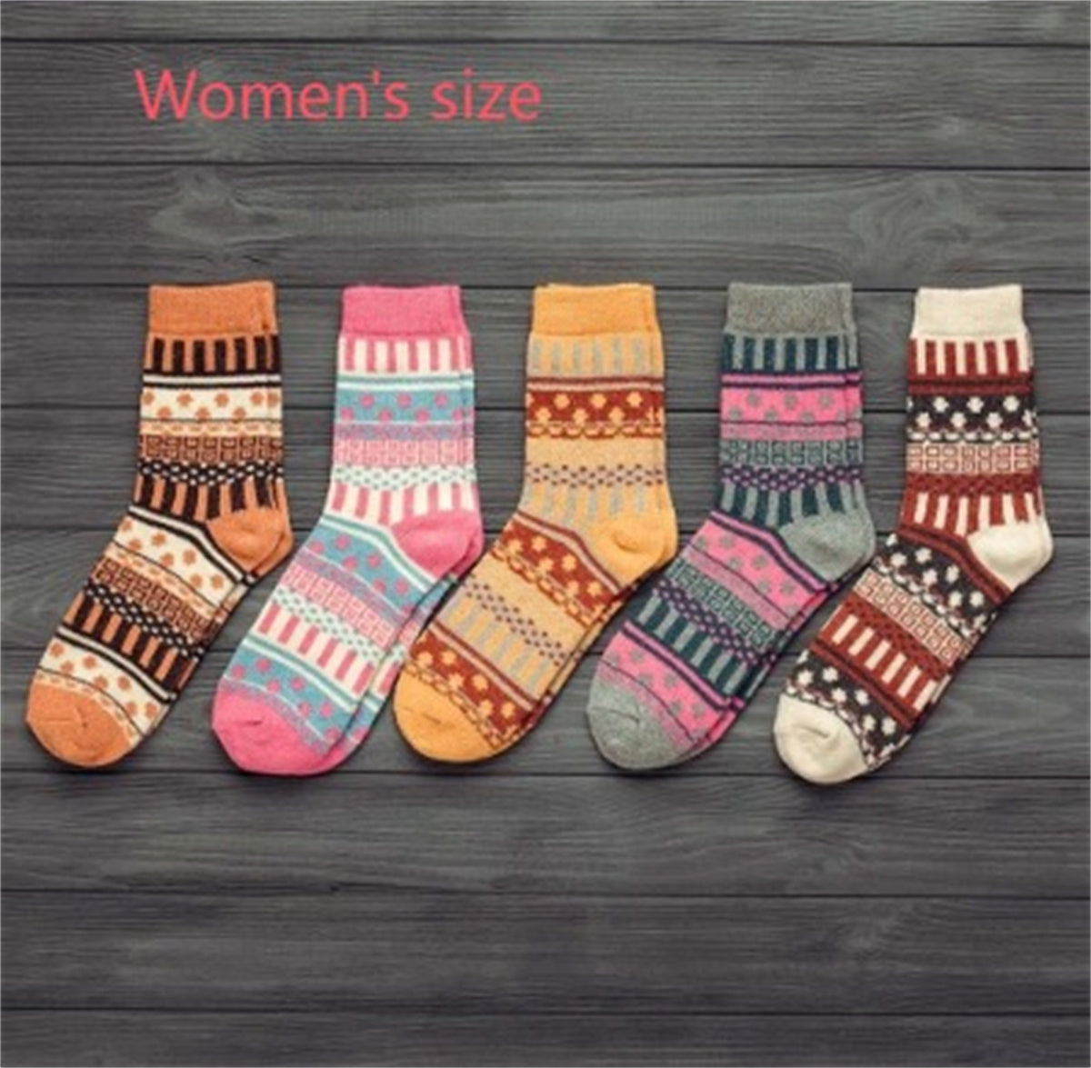 Winter Thick Warm Stripe Wool Socks Casual Sock Business Socks