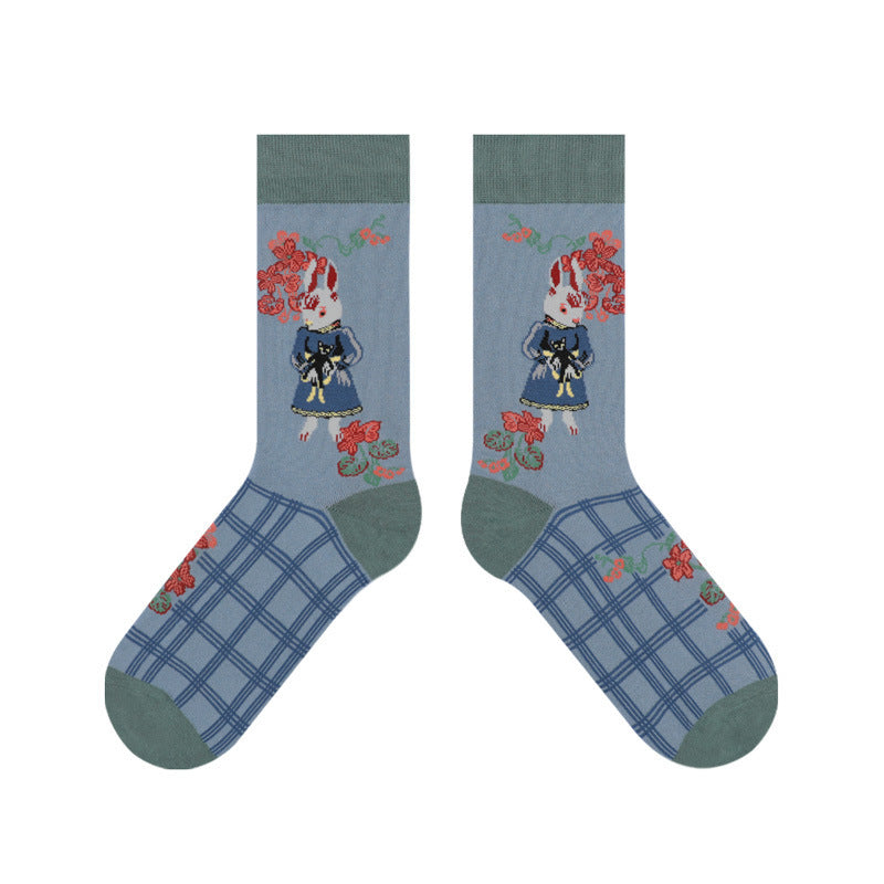 Fashion Personality Jacquard Women's Short Cotton Socks