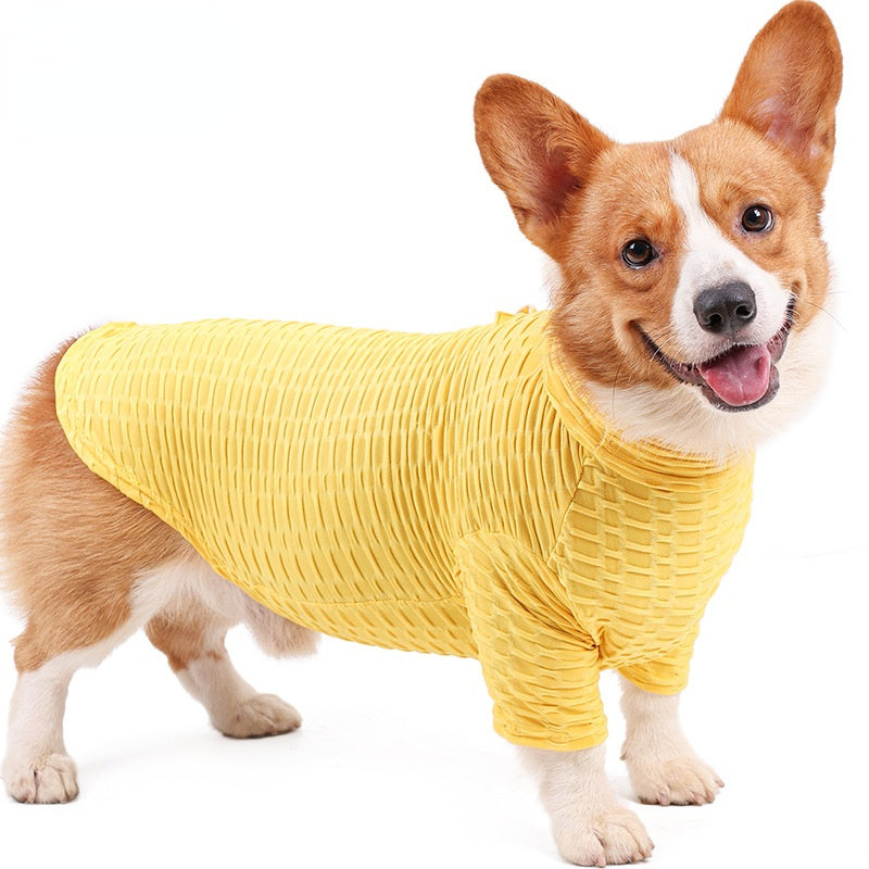 Pet Clothes Autumn Winter High Necked Bottoming Shirt Super Elastic Slim Fit