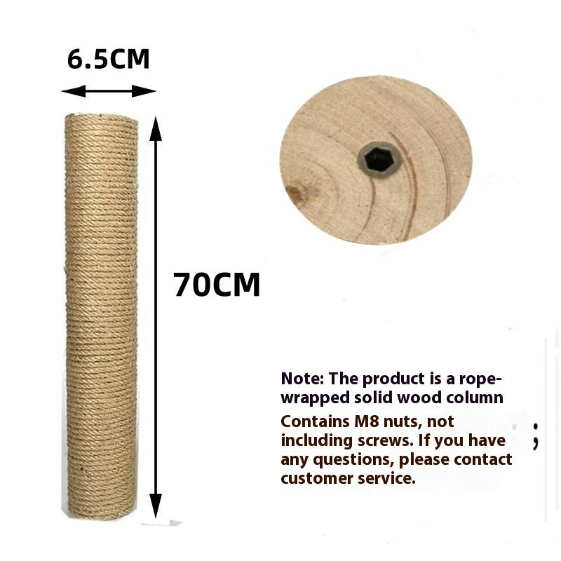 Cat Climbing Pillar Solid Wood Hemp Rope Sky Pillar
