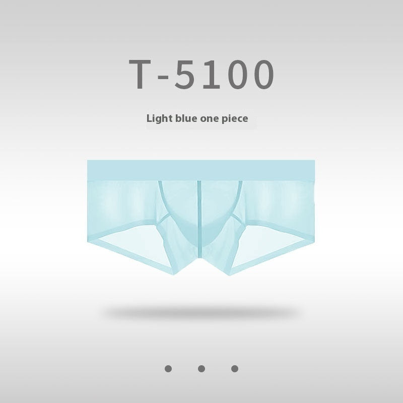 Men's Ice Silk Seamless Ultra-thin Sheer Low Waist Underwear