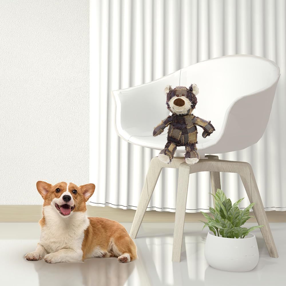 Indestructible Robust Bear, 2024 New Indestructible Squeaky Toys For Dogs, Durable Squeaky Dog Toys For Heavy Chewers, Interactive Dog Toys