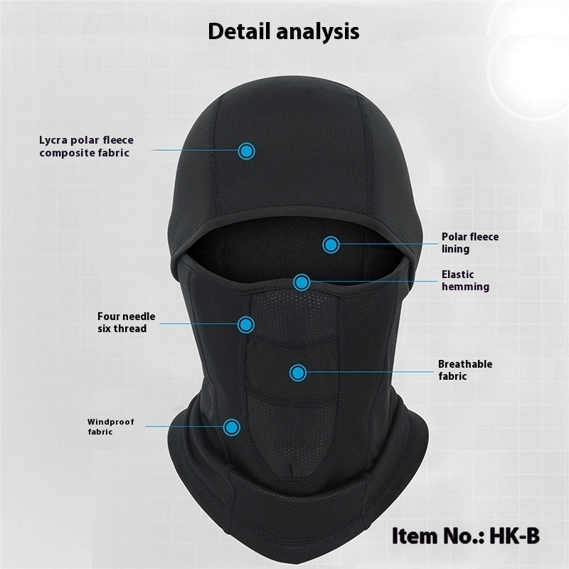 Winter Cycling Mask Warm Motorcycle Hood Outdoor Windproof Skiing